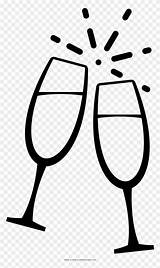 Champagne Icon Coloring Flute Transparent Background Pngfind sketch template