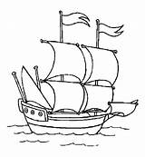 Zeilboot Boot Columbus Ships Colouring Barco Flevokids sketch template