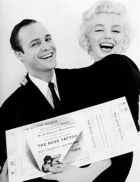 marilyn monroe and marlon brando photographed by milton greene at a