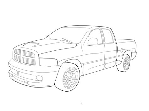 dodge ram  coloring pages coloring home