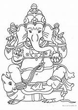 Ganesha Ganesh Clipart Lord Hindu sketch template