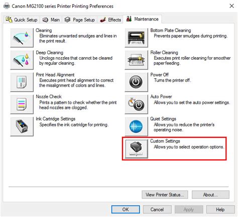 Canon Knowledge Base Perform Print Head Alignment From