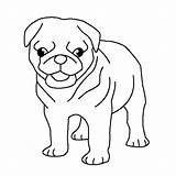 Pug Coloring Pages Puppy Cute Pugs Color Print Para Dog Puppies Kids Colorluna Sad Adult Colouring Printable Plain Getcolorings Luna sketch template