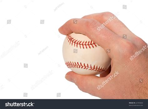 hand showing  seam fastball baseball grip isolated  white stock photo  shutterstock