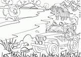 Safari Coloring Pages Animals Jungle African Drawing Animal Clipart Print Color Jeep Kids Printable Template Library Popular Search sketch template