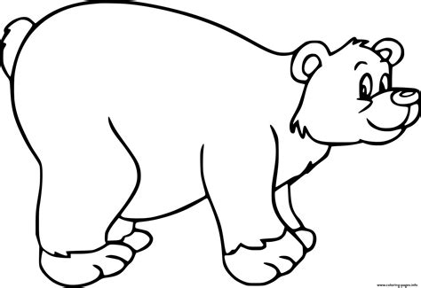 easy bear coloring page printable