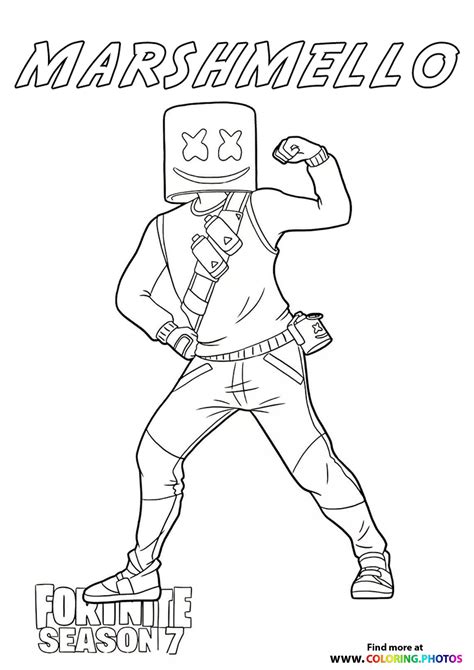 marshmello fortnite coloring pages  kids