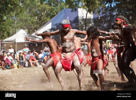 Indigenous Dancers Performing At The Laura Aboriginal Dance Festival