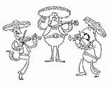 Mariachis Coloring Coloringcrew sketch template