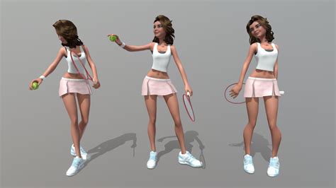 tennis girl rigged buy royalty free 3d model by luismi93 [c92a81b