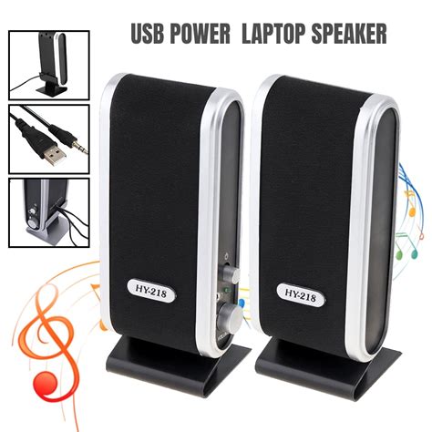 computer speakers small wired external laptop speakers  channel mini desktop computer