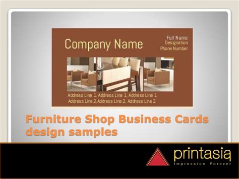 furniture shop visiting cards designs printasiain