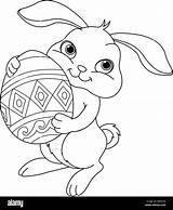 Easter Bunny Coloring Alamy sketch template