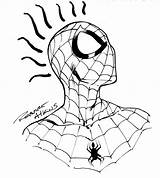 Head Spiderman Spider Spidey Man Drawing Drawings Sketch Coloring Clipart Cartoon Atkins Robert Print Library Cliparts Strange Comic Clip Popular sketch template