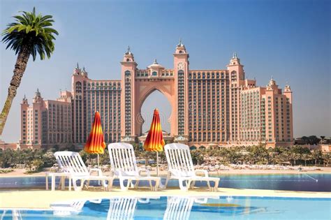 atlantis luxury palm hotel in dubai united arab emirates stock image