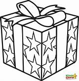 Present Coloring Pages Christmas Presents Gift Drawing Printable Choose Board Simple Kids sketch template