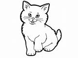 Cat Clipart Coloring Printable Drawing Print Color Pages Cute Outline Clip Cats Kids Colour Cliparts Faces Pic Face Colouring Library sketch template