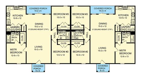 spacious  bedroom duplex mm architectural designs house plans