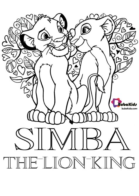 simba  lion king bubakids coloring pages coloring pages coloring