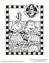 Coloring Pages Brown Charlie Halloween Pumpkin Printable Great Snoopy Peanuts Sally Linus Its Hallowen Kids Sheets Library Clipart Popular Thanksgiving sketch template