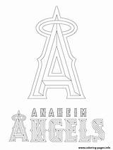Coloring Angels Baseball Mlb Logo Pages Anaheim Printable Sport Angeles Los Print Teams Major League Sheets Search Color sketch template