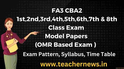 fa cba st   class exam model papers jan  omr based exam