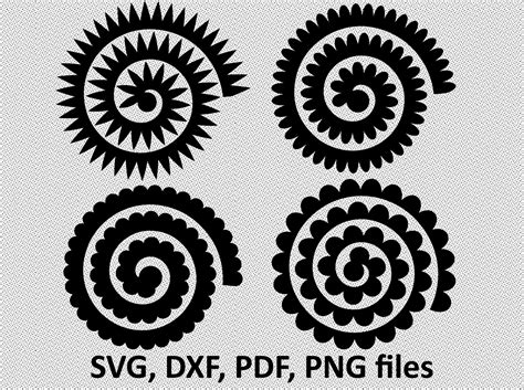 svg rolled paper flower template