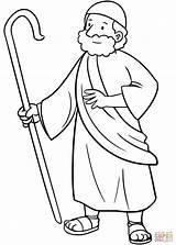 Coloring Moses Pages Drawing Printable Crafts sketch template