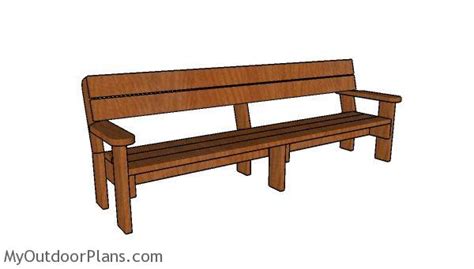 foot outdoor bench plans myoutdoorplans