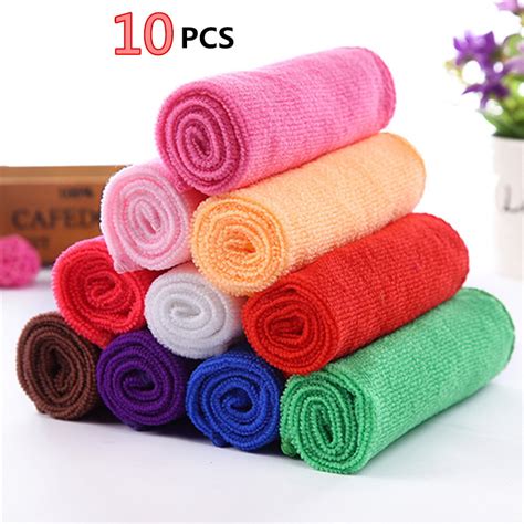 10pcs practical durable soft fiber cotton face hand cloth towels