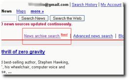 google news improved  archive search