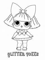 Lol Coloring Pages Color Surprise Queen Bee Print Doll Glitter Ladybug Dolls Printable Unicorn sketch template