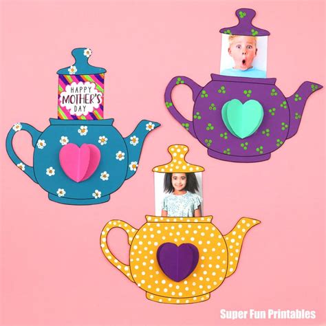 mothers day teapot card  craft train
