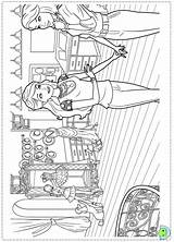 Fashion Coloring Barbie Pages Fairytale Dinokids Close Print Kids sketch template