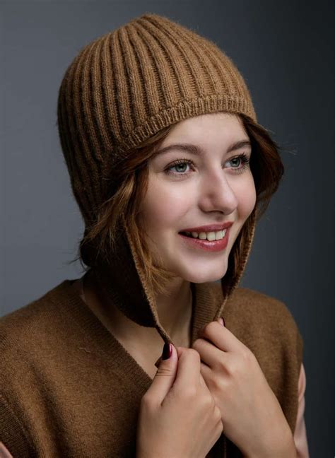 brown camel wool women s hat