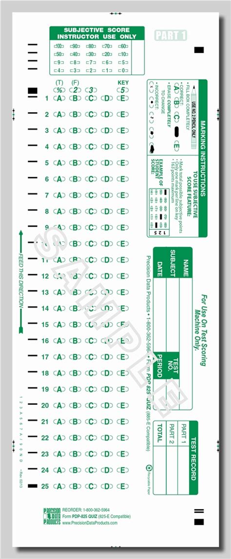 scantron sheets  question supplies