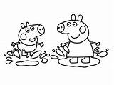 Pig Peppa Coloring Pages Muddy Puddles Puddle Christmas Result George Google Kids Getcolorings Divyajanani sketch template