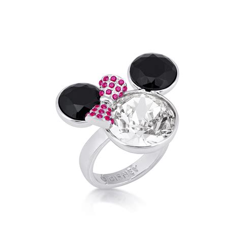 disney couture kingdom minnie mouse crystal cocktail ring white gold small