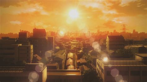 tokyo sunset anime backdrop  hoods entertainment imaginarylandscapes