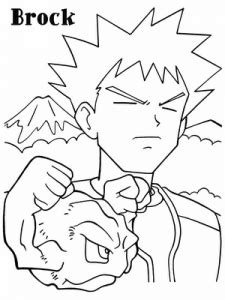 pokemon brock coloring pages disney coloring pages