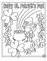 Coloring Patrick St Pages Patricks Printable Happy Sheets Saint Gold Pot Leprechaun Activity Color Kids Crafts Pattys Word Print Colouring sketch template