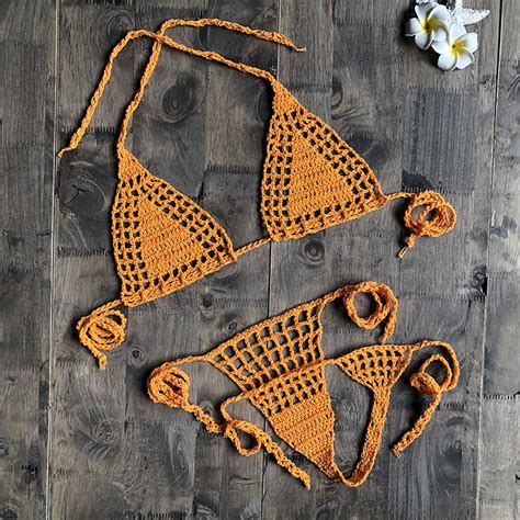 Handmade Crochet Micro Bikini G Thong String Beach Micro Swimwear Sexy