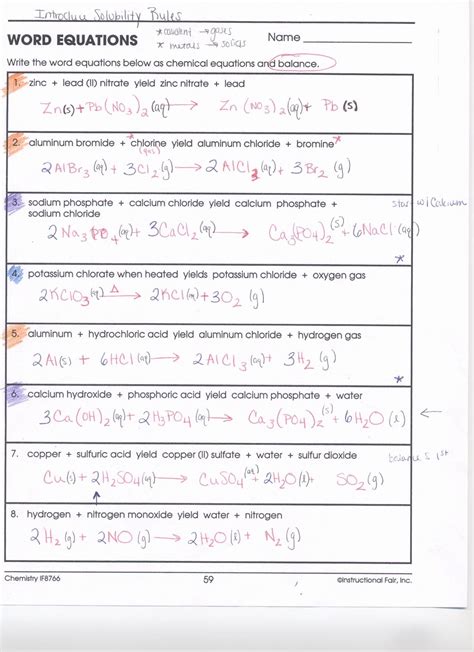 net ionic equations worksheet   answers australia examples