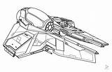 Starfighter Jedi Fighter Eta sketch template