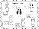 Saints Pages Coloring Mini Prayer Book Activities Prek Printables Subject sketch template