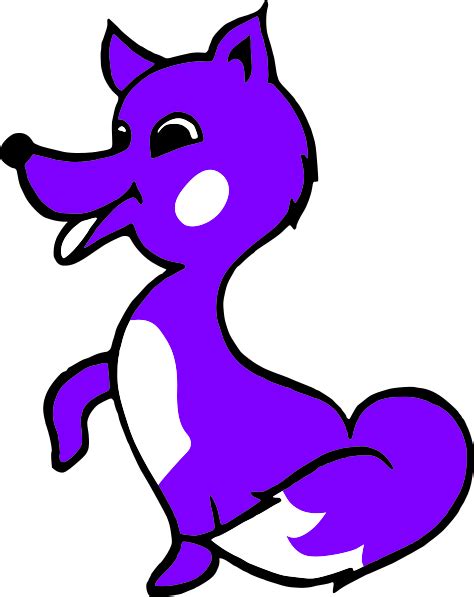 dark purple fox kid clip art  clkercom vector clip art  royalty  public domain