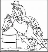 Barrel Racing Horse Coloring Pages Horses Printable Western Clipart Color Print Sheets Barrels Cliparts Clip Drawing Drawings Kids Colouring Library sketch template