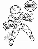 Coloring Ironman Chizel sketch template