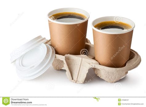 opened   coffee  holder royalty  stock photography image