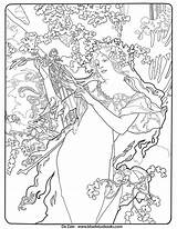 Mucha Pages Coloring Alphonse Alfons Getcolorings sketch template